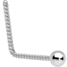 Load image into Gallery viewer, 2mm Ball End So Twisted L Shaped Nose Ring