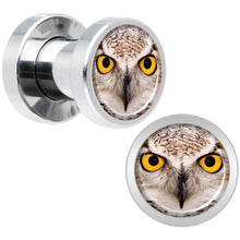 Load image into Gallery viewer, Full Color Owl Steel Screw Fit Plug Set 4G