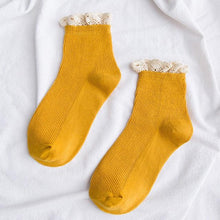 Load image into Gallery viewer, Lace Frilly Ruffle Socks Kawaii Cute Korean Style Women Cotton Woman Socks Winter Comfortable Cotton Socks Warm Socks For Men And Women