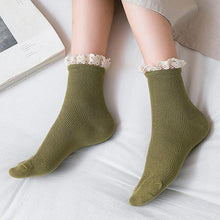 Load image into Gallery viewer, Lace Frilly Ruffle Socks Kawaii Cute Korean Style Women Cotton Woman Socks Winter Comfortable Cotton Socks Warm Socks For Men And Women