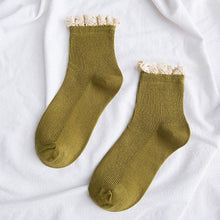Load image into Gallery viewer, Lace Frilly Ruffle Socks Kawaii Cute Korean Style Women Cotton Woman Socks Winter Comfortable Cotton Socks Warm Socks For Men And Women