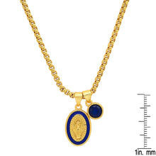 Load image into Gallery viewer, Ladies 18k Gold Plated Brass Our Lady of Guadalupe and Simulated Diamond Pendant Charms