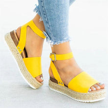 Load image into Gallery viewer, Ladies Elegant Leopard Shoes For Women High Heels Sandals Summer Flip Flop Platform Sandals High Platform Sandals Thick Bottom Belt Buckle Shoes Adjustable Strap Sandals