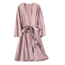 Load image into Gallery viewer, Ladies Fashion Red Soft Short Sleepwear For Women Trendy Women's Comfortable V Neck Bathrobe Bridesmaid Bride Party Robes
