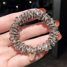 Load image into Gallery viewer, Ladies Pearl Multicolor Beads Hair Tie Elastic Hair Rope Simple Metal Sheets Scrunchies Ponytail Holders Hair Accessories for Women and Girls