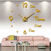 Load image into Gallery viewer, Large 3D Frameless Wall Clock Stickers