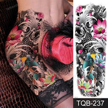 Load image into Gallery viewer, Large Black Temporary Tattoo Waterproof Luxury Big Tattoo For Body Arm Legs Modern Design