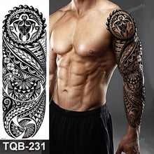 Load image into Gallery viewer, Large Black Temporary Tattoo Waterproof Luxury Big Tattoo For Body Arm Legs Modern Design