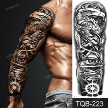 Load image into Gallery viewer, Large Black Temporary Tattoo Waterproof Luxury Big Tattoo For Body Arm Legs Modern Design