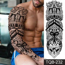 Load image into Gallery viewer, Large Black Temporary Tattoo Waterproof Luxury Big Tattoo For Body Arm Legs Modern Design