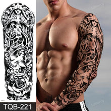 Load image into Gallery viewer, Large Black Temporary Tattoo Waterproof Luxury Big Tattoo For Body Arm Legs Modern Design