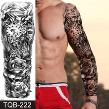 Load image into Gallery viewer, Large Black Temporary Tattoo Waterproof Luxury Big Tattoo For Body Arm Legs Modern Design