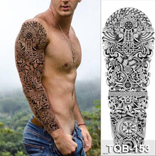 Load image into Gallery viewer, Large Black Temporary Tattoo Waterproof Luxury Big Tattoo For Body Arm Legs Modern Design