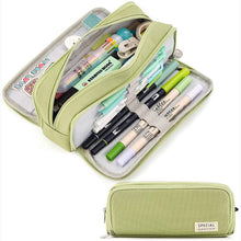 Load image into Gallery viewer, Large Capacity 3 Compartment Pouch Pencil Case