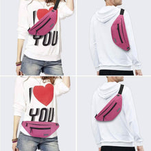 Load image into Gallery viewer, Large Crossbody Fanny Pack with 4-Zipper Pockets