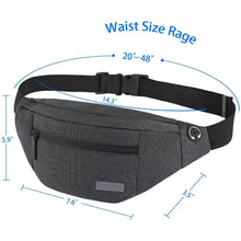 Load image into Gallery viewer, Large Crossbody Fanny Pack with 4-Zipper Pockets