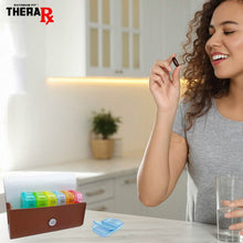 Load image into Gallery viewer, Large Daily Pill Box Medicine Organizer with PU Leather Case
