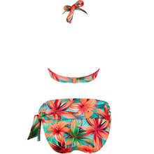 Load image into Gallery viewer, Large Size Swimsuit Women High Waist Bikini Swimwear Women High Waisted Bikini Set Two Piece Swimsuits Tummy Control Bathing Suits With Shorts Push Up Swim Wear Female Bandage Bikini Set Bathing Suit Women