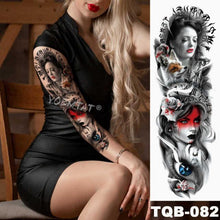 Load image into Gallery viewer, Large Tattoo Sleeve Arm Waterproof Temporary Sticker Tiger Fox For Arm Luxury Colorful Design