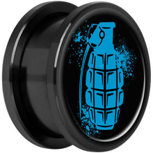 Load image into Gallery viewer, Blue Grenade Black Anodized Screw Fit Plug Set 18mm