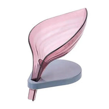 Load image into Gallery viewer, Leaf Shape Soap Box Bathroom soap holder Dish Storage Plate Tray Bathroom Soap Holder Case Bathroom Supplies bathroom gadgets Drainage Soap Holder-Leaf Soap Storage Box-Vertical Manual Soap Holder-Suction Cup Drain Soap Box for Shower Bathroom Kitchen
