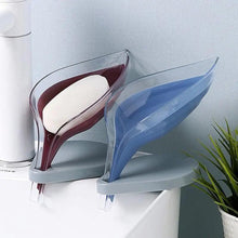 Load image into Gallery viewer, Leaf Shape Soap Box Bathroom soap holder Dish Storage Plate Tray Bathroom Soap Holder Case Bathroom Supplies bathroom gadgets Drainage Soap Holder-Leaf Soap Storage Box-Vertical Manual Soap Holder-Suction Cup Drain Soap Box for Shower Bathroom Kitchen