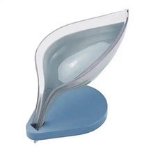 Load image into Gallery viewer, Leaf Shape Soap Box Bathroom soap holder Dish Storage Plate Tray Bathroom Soap Holder Case Bathroom Supplies bathroom gadgets Drainage Soap Holder-Leaf Soap Storage Box-Vertical Manual Soap Holder-Suction Cup Drain Soap Box for Shower Bathroom Kitchen
