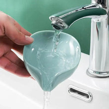 Load image into Gallery viewer, Leaf Shaped Soap Dish Holder Suction Cup Soap Dish For Bathroom Shower Soap Box Sponge Soap Holder Storage Tray Soap container Soap Dish Holder Lotus Leaf Shape With Suction Cup Drain Detachable Soap Box Not Punched Toilet Bath Drain Shelf Storage