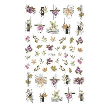 Load image into Gallery viewer, Leaf With Lines Nails Sticker Designer Fruit Nail Art 3D Decals Acrylic Designs Self Adhesive Manicure Slider Stickers Glitter Decals Love Nail Sequins Laser Heart Nail Supplies Sparkle Nail Accessories Star Accessories Heart Nail Art
