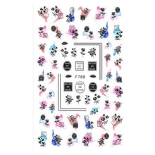Load image into Gallery viewer, Leaf With Lines Nails Sticker Designer Fruit Nail Art 3D Decals Acrylic Designs Self Adhesive Manicure Slider Stickers Glitter Decals Love Nail Sequins Laser Heart Nail Supplies Sparkle Nail Accessories Star Accessories Heart Nail Art