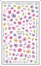 Load image into Gallery viewer, Leaf With Lines Nails Sticker Designer Fruit Nail Art 3D Decals Acrylic Designs Self Adhesive Manicure Slider Stickers Glitter Decals Love Nail Sequins Laser Heart Nail Supplies Sparkle Nail Accessories Star Accessories Heart Nail Art