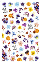 Load image into Gallery viewer, Leaf With Lines Nails Sticker Designer Fruit Nail Art 3D Decals Acrylic Designs Self Adhesive Manicure Slider Stickers Glitter Decals Love Nail Sequins Laser Heart Nail Supplies Sparkle Nail Accessories Star Accessories Heart Nail Art