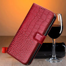 Load image into Gallery viewer, Leather Black Flip Case for iPhone XS Max X XR 12 Mini 11 Pro 7 8 Wallet Stand Cover Flip Wallet Leather Case with Secure Buckle Closing Lock and Bracket Function
