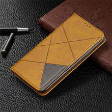 Load image into Gallery viewer, Leather Case For iPhone 11 12 13 14 Pro Max Mini XR XS Max X Flip Case Cover For iPhone SE Brown Leather Flip Case with Invisible Magnet and Card Slot Protective Case