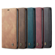 Load image into Gallery viewer, Leather Case For iPhone 14 13 11 12 Mini Pro XS XR Max Luxury Magnetic Flip Phone Case For iPhone Business Classic Wallet Cover Leather Magnetic Flip Back Stand Case/Cover