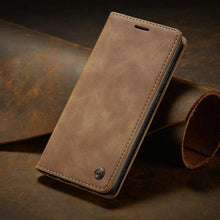 Load image into Gallery viewer, Leather Case For iPhone 14 13 11 12 Mini Pro XS XR Max Luxury Magnetic Flip Phone Case For iPhone Business Classic Wallet Cover Leather Magnetic Flip Back Stand Case/Cover
