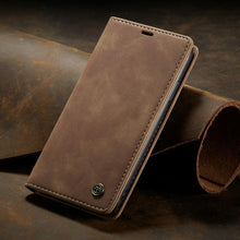 Load image into Gallery viewer, Leather Case For iPhone 14 13 11 12 Mini Pro XS XR Max Luxury Magnetic Flip Phone Case For iPhone Business Classic Wallet Cover Leather Magnetic Flip Back Stand Case/Cover
