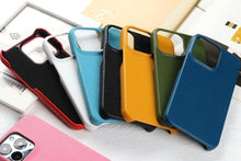 Load image into Gallery viewer, Leather Case For iPhone 14 13 12 Pro Max 13 Mini 14 Back Cover Simple Classic Quality Shockproof High Protection Leather Soft Grip Phone Back Cover For iPhone