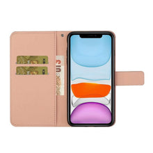 Load image into Gallery viewer, Leather Flip Case For iphone 11 12 13 Pro Max Mini Case Wallet Card Phone Cover For iphone Genuine Leather 2 in 1 Flip Simple Magnetic Cover For iPhone