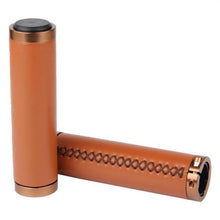 Load image into Gallery viewer, Leather Mountain Bike Scooter Bicycle Handlebar Cover Handle Grips Non-Slip Lock-on Bike Handlebar Grips Locking Non-Slip-PU Bicycle Handle Grip Bike Grips Widen Holding Surface For Cycling Mountain And Bicycles