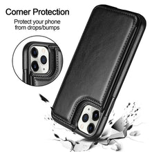 Load image into Gallery viewer, Leather Retro Card Holder Flip Cover for iPhone 11 12 13 14 Pro Max Mini Wallet Case iPhone 11 PU Leather Flip Cover Wallet Case For iPhone