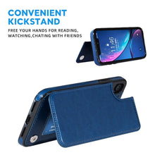 Load image into Gallery viewer, Leather Retro Card Holder Flip Cover for iPhone 11 12 13 14 Pro Max Mini Wallet Case iPhone 11 PU Leather Flip Cover Wallet Case For iPhone