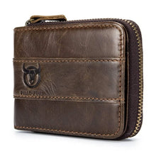 Load image into Gallery viewer, Leather Tri-Fold Anti-Magnetic Vintage 11 Card Slot Men's Wallet