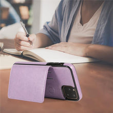 Load image into Gallery viewer, Leather Wallet Case For iPhone 11 Pro Max XS Max XR X 8 7 6S 6Plus 5 5S With Stand Card Pocket Case Cover Shockproof Texture PU Leather Wallet Cover