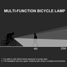 Load image into Gallery viewer, LED Bicycle Light Front USB Rechargeable 1000 Lumen Bike Front Lamp Mountain Bicycle Headlight Adjustable Lightness And Flashlight With Waterproof IPX5 And Large Capacity Battery
