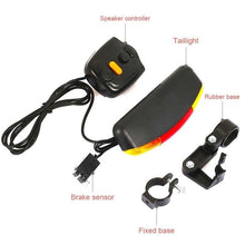 Load image into Gallery viewer, LED Bicycle Turn Signal Light With Horn Front Rear Lights Bike Directional Brake Lights Cycling Taillight Lamp Cycling Turn Signal Brake Light Horn Indicator Signal Brake LED Light Tune Horn For Outdoor