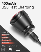Load image into Gallery viewer, LED Bicycle Waterproof USB Charging Taillight Cycling Flashlight Auto Brake Sensing Smart Bicycle Rear Brake Lights Braking Sensing Taillights USB Rechargeable Ultra Bright LED Warning Bicycle Flashlight