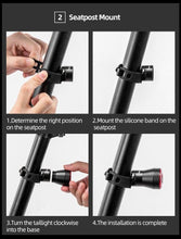 Load image into Gallery viewer, LED Bicycle Waterproof USB Charging Taillight Cycling Flashlight Auto Brake Sensing Smart Bicycle Rear Brake Lights Braking Sensing Taillights USB Rechargeable Ultra Bright LED Warning Bicycle Flashlight