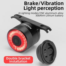 Load image into Gallery viewer, LED Bicycle Waterproof USB Charging Taillight Cycling Flashlight Auto Brake Sensing Smart Bicycle Rear Brake Lights Braking Sensing Taillights USB Rechargeable Ultra Bright LED Warning Bicycle Flashlight