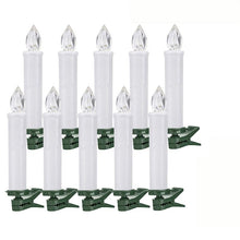 Load image into Gallery viewer, LED Candle Lamp Simulation Flame Light Warm Candle Family Party Christmas Birthday Party Decorated With Candles Ivory Battery Operated LED Taper Candles With Remote Control Christmas Candles